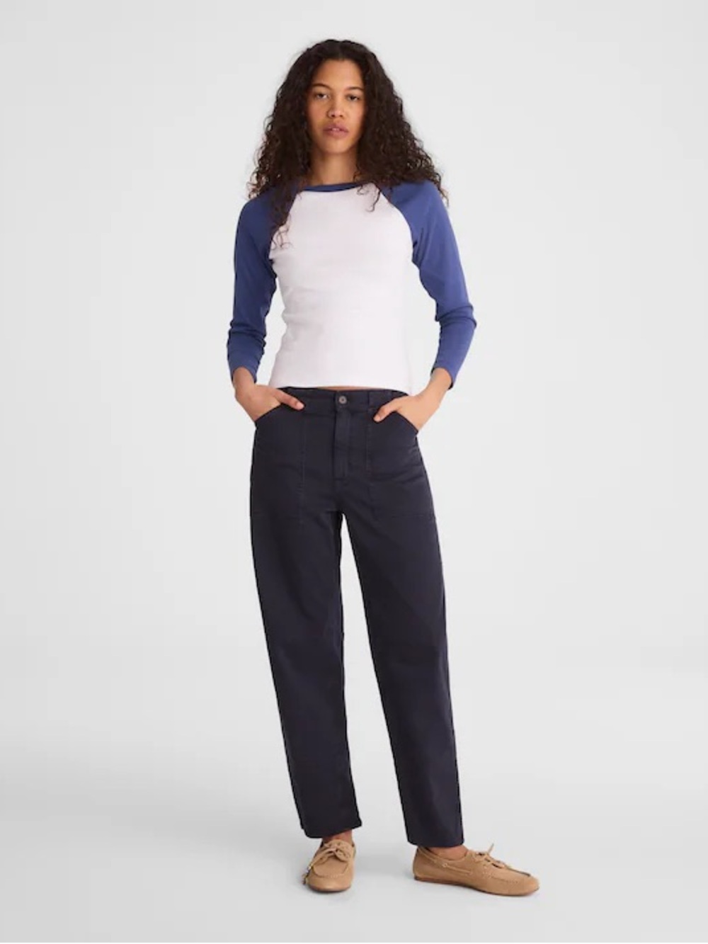 NWT! Madewell - The Darted Barrel-Leg Utility Pant - Dark Navy - Size 26